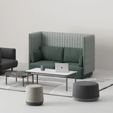 Modern mixed weave fabric 2 seater sofa multi primary product view.