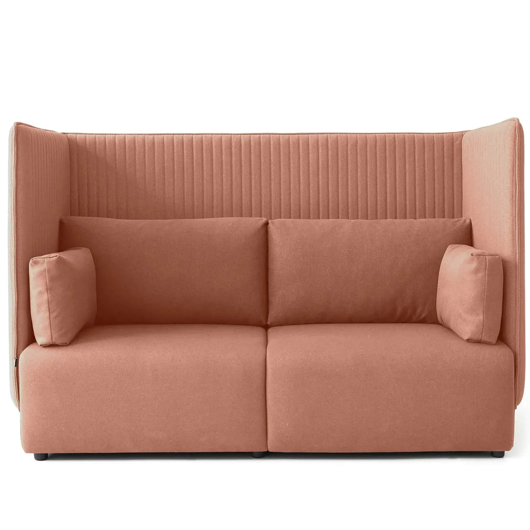 Minimalist mixed weave fabric 2 seater sofa multi detail 9.