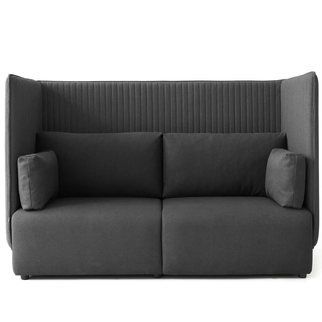 Minimalist mixed weave fabric 2 seater sofa multi detail 11.