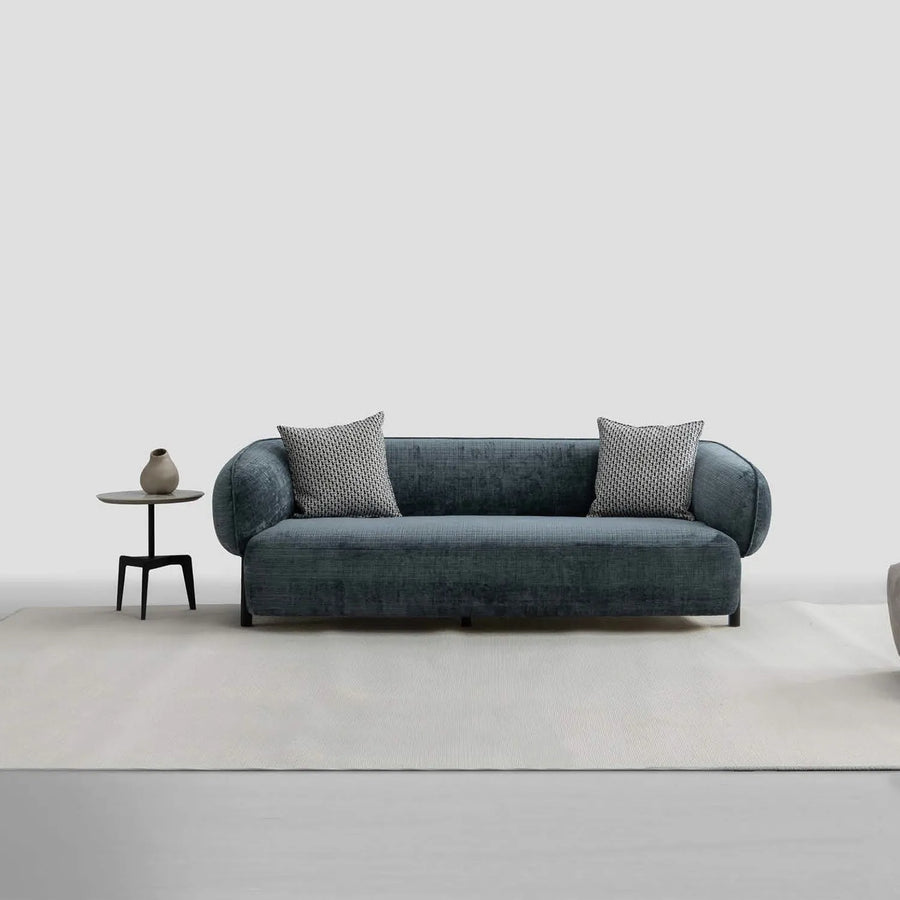 Minimalist mixed weave fabric 3 seater sofa nep primary product view.