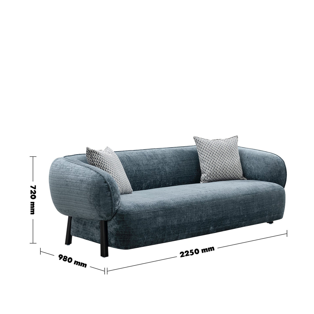 Minimalist mixed weave fabric 3 seater sofa nep size charts.