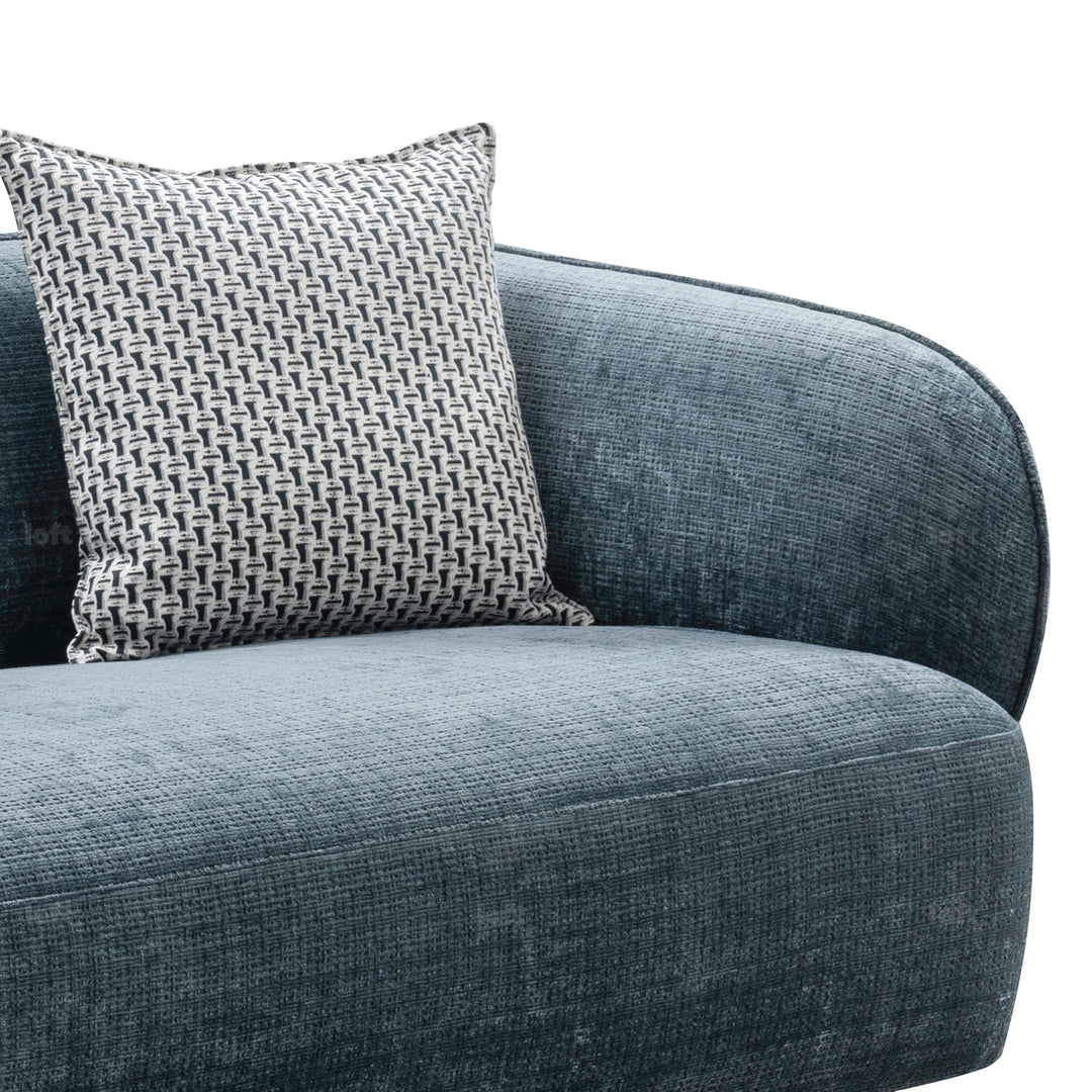 Minimalist mixed weave fabric 3 seater sofa nep with context.