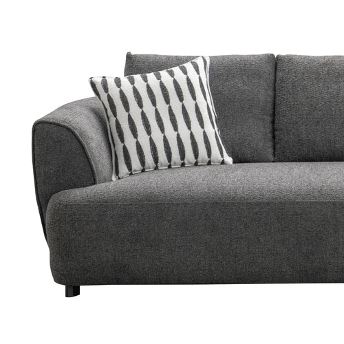Modern Mixed Weave Fabric 3 Seater Sofa OBLE Good to Know Preview-1