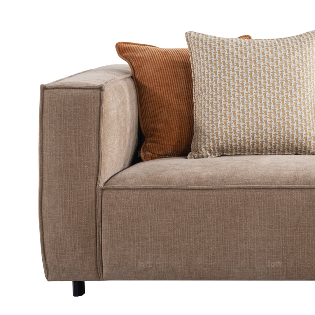 Minimalist mixed weave fabric 4 seater sofa cyus color swatches.