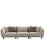 Modern Mixed Weave Fabric 4 Seater Sofa NEST