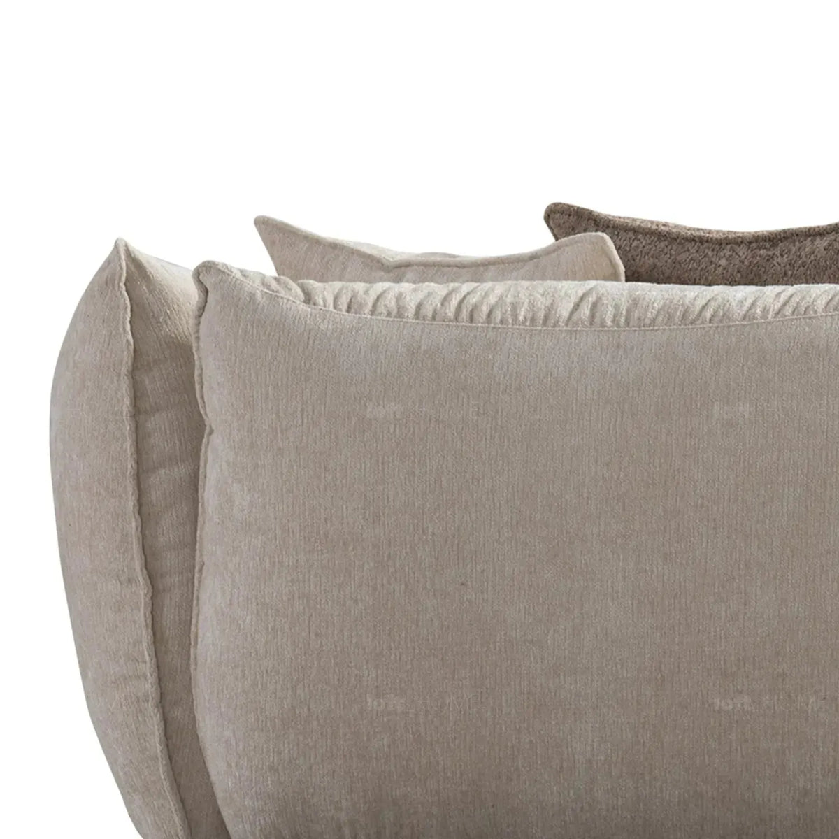 Modern mixed weave fabric 4 seater sofa nest with context.