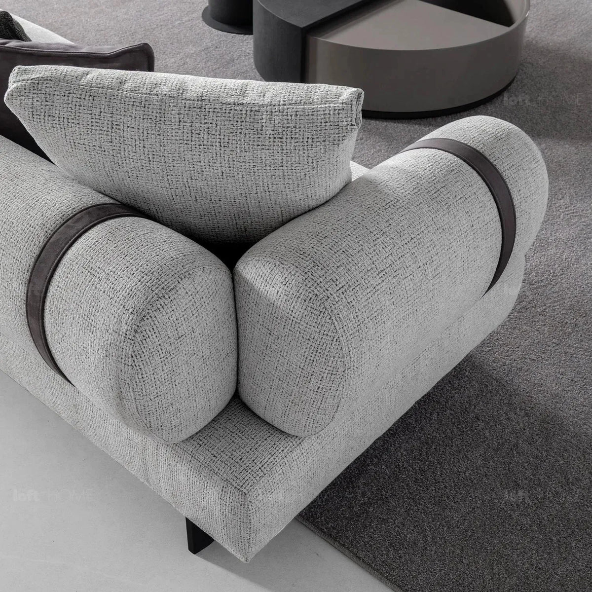 Modern mixed weave fabric 4 seater sofa divan environmental situation.