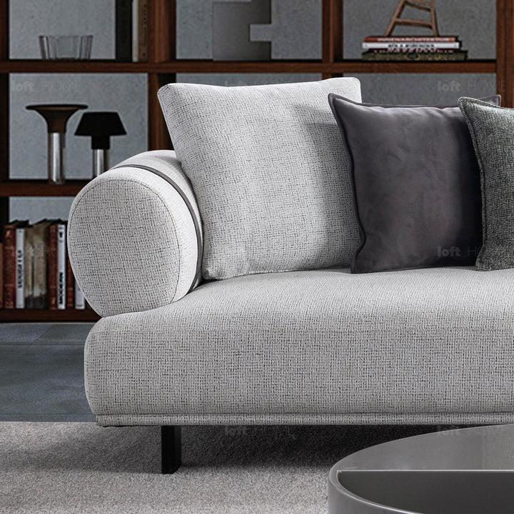 Minimalist mixed weave fabric 4.5 seater sofa divan conceptual design.