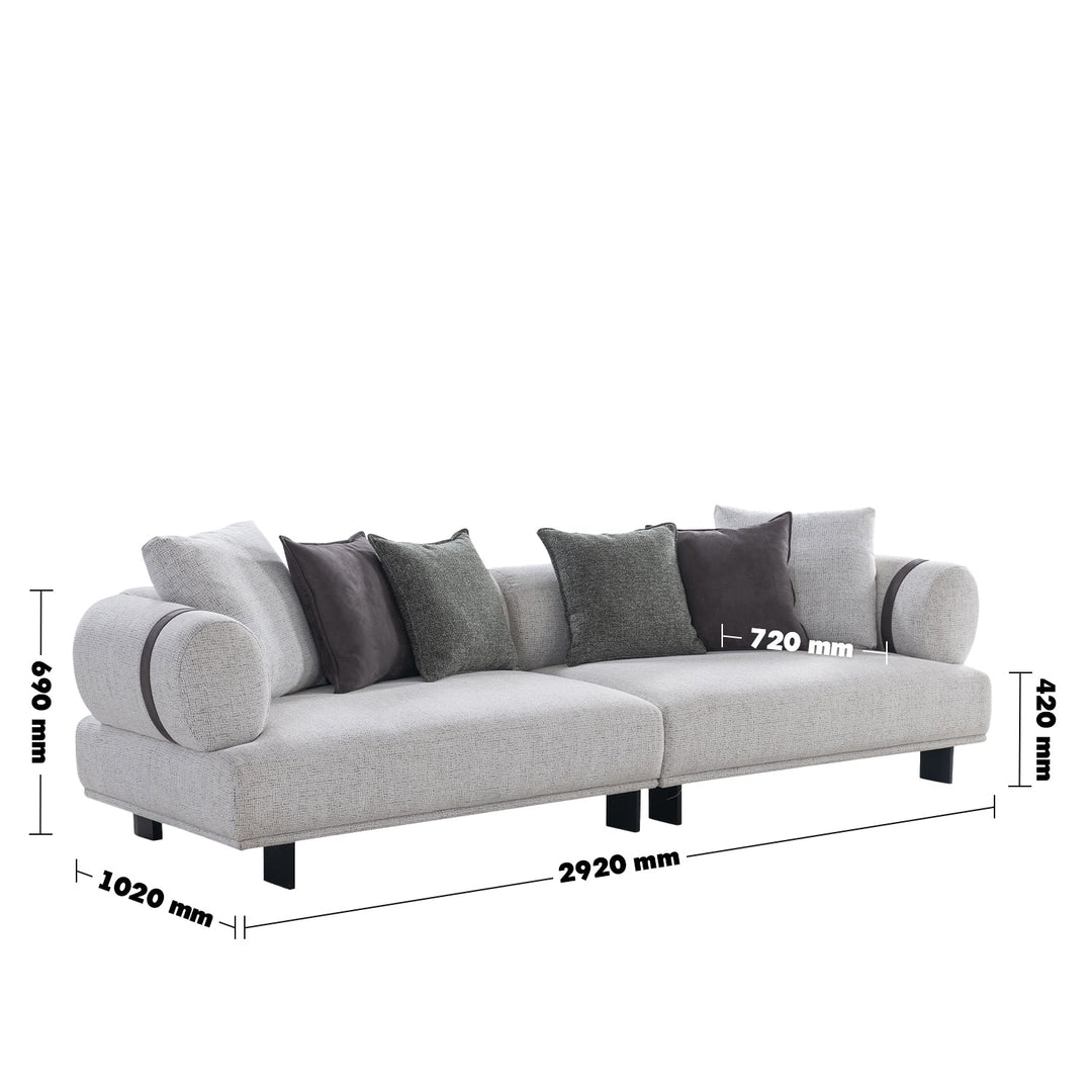 Minimalist mixed weave fabric 4.5 seater sofa divan size charts.