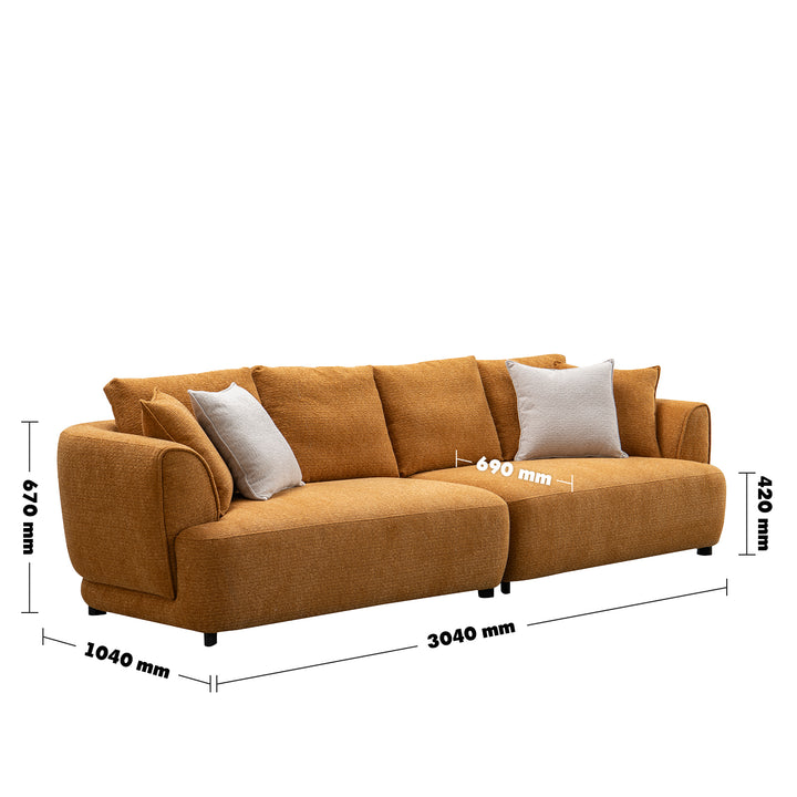 Minimalist Mixed Weave Fabric 4.5 Seater Sofa ELEGANT