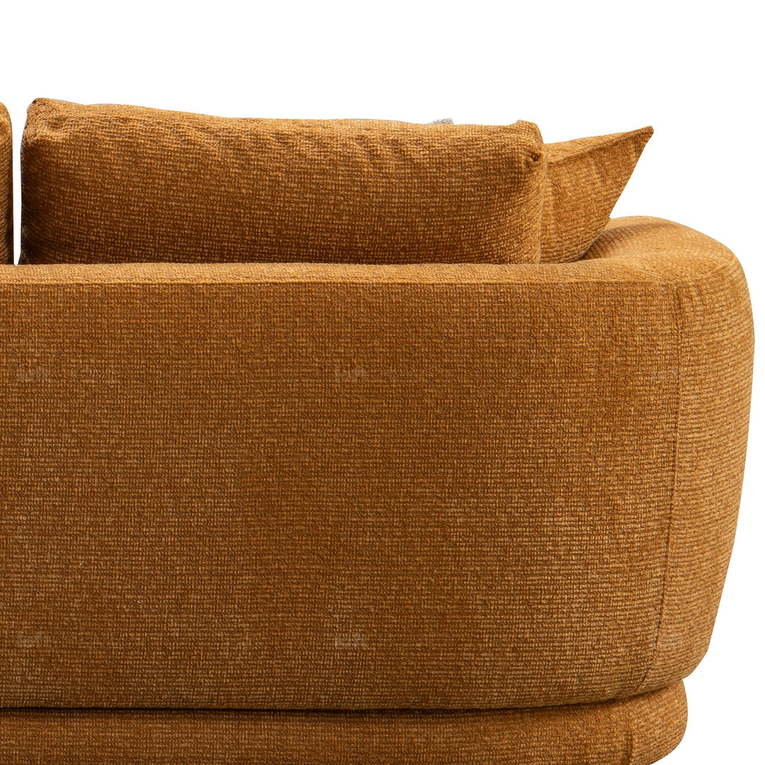 Minimalist mixed weave fabric 4.5 seater sofa elegant in details.