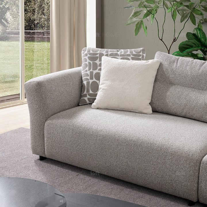 Minimalist mixed weave fabric 4.5 seater sofa sanctuary situational feels.