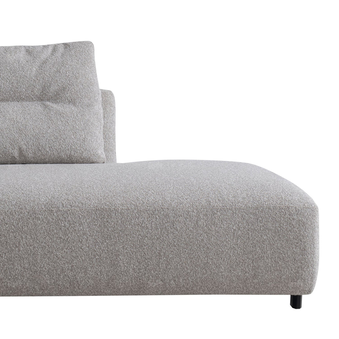 Minimalist mixed weave fabric 4.5 seater sofa sanctuary material variants.