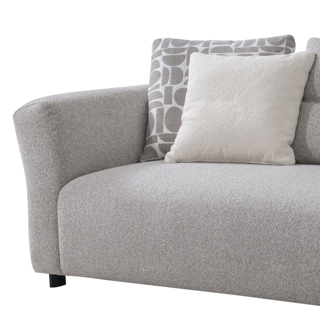 Minimalist mixed weave fabric 4.5 seater sofa sanctuary in real life style.