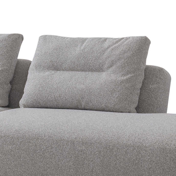 Minimalist mixed weave fabric 4.5 seater sofa sanctuary with context.