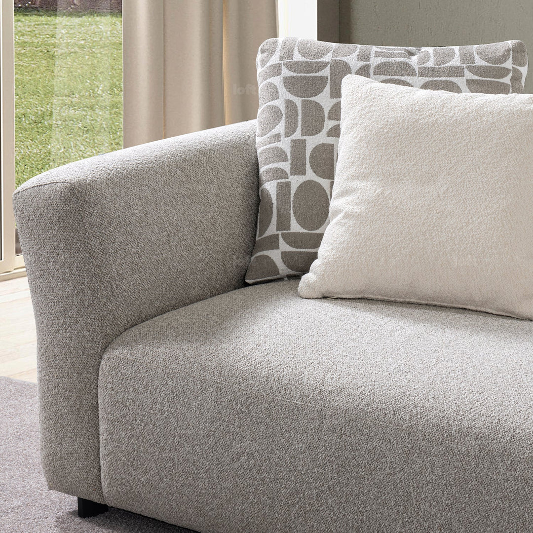 Minimalist mixed weave fabric 4.5 seater sofa sanctuary in details.