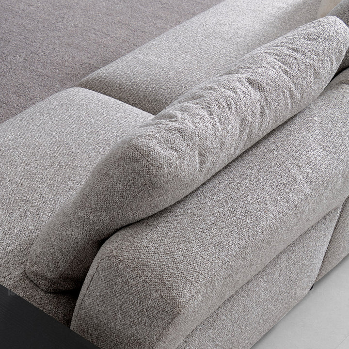 Minimalist mixed weave fabric 4.5 seater sofa sanctuary in close up details.