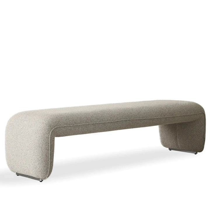 Minimalist mixed weave fabric dining bench elephant detail 8.