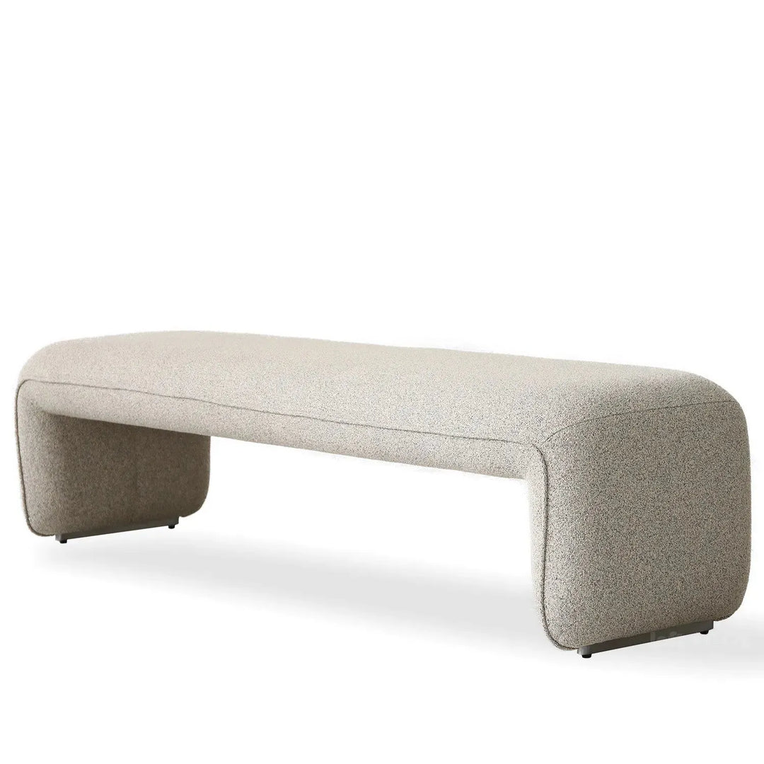 Minimalist mixed weave fabric dining bench elephant detail 10.