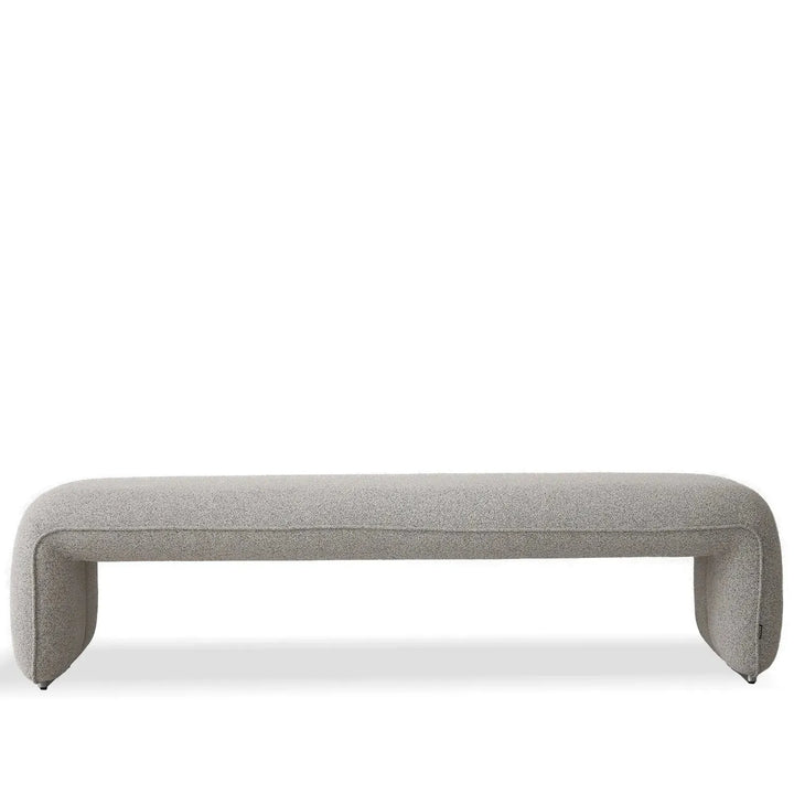 Minimalist mixed weave fabric dining bench elephant detail 21.