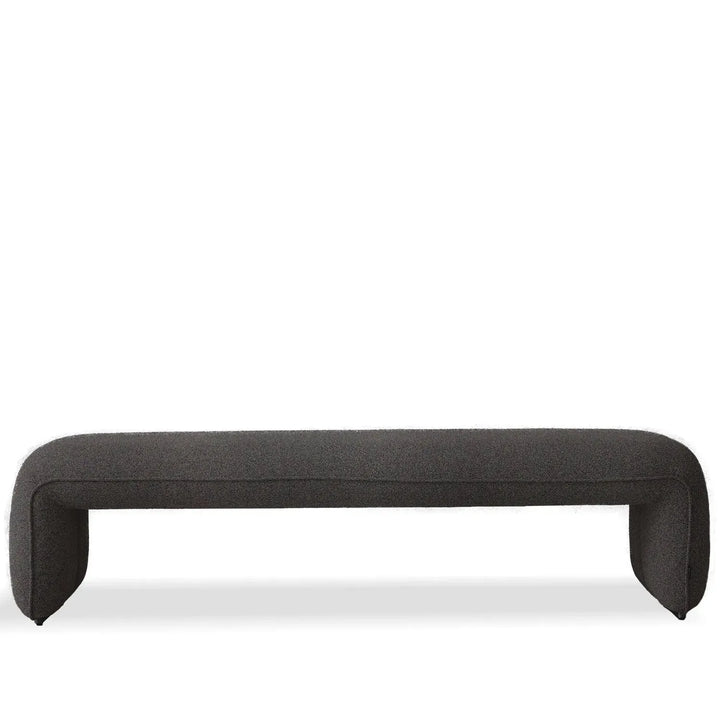 Minimalist mixed weave fabric dining bench elephant detail 15.