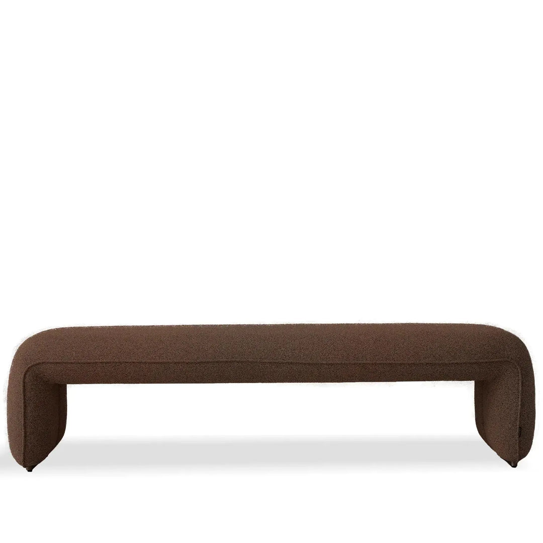 Minimalist mixed weave fabric dining bench elephant detail 17.