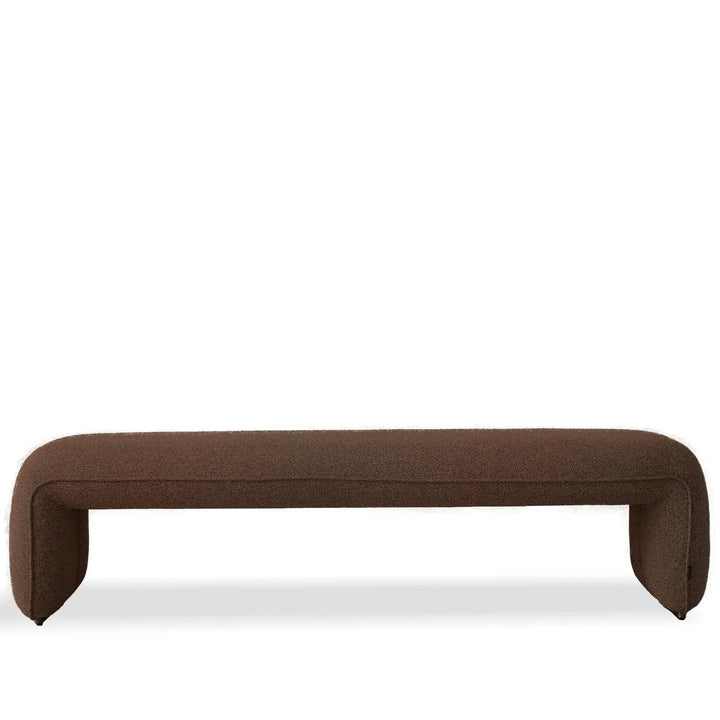 Minimalist mixed weave fabric dining bench elephant detail 17.