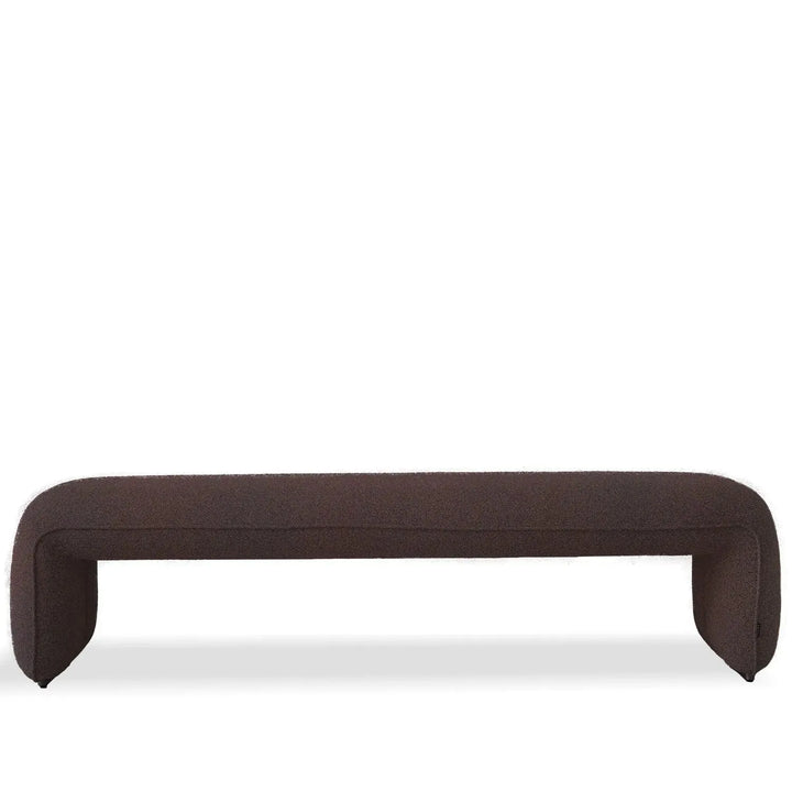 Minimalist mixed weave fabric dining bench elephant detail 18.