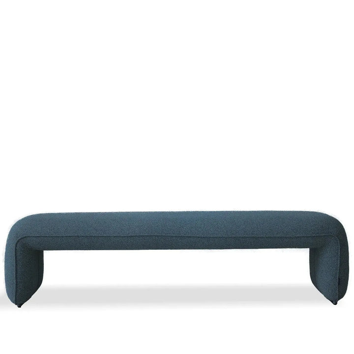 Minimalist mixed weave fabric dining bench elephant detail 19.