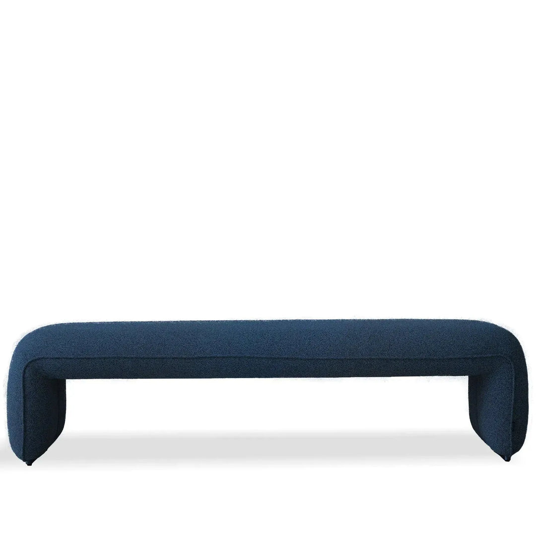 Minimalist mixed weave fabric dining bench elephant detail 20.