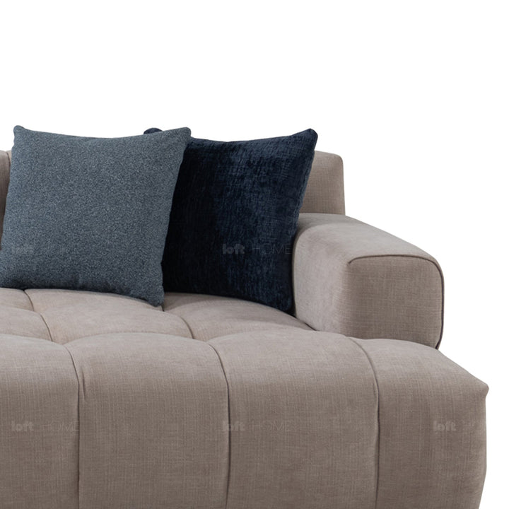 Minimalist mixed weave fabric l shape sectional sofa luna 3+l in real life style.