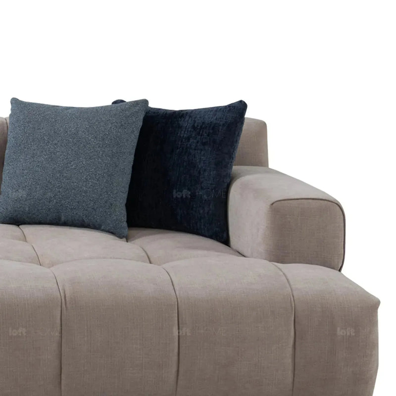Modern mixed weave fabric l shape sectional sofa luna 3+l in real life style.