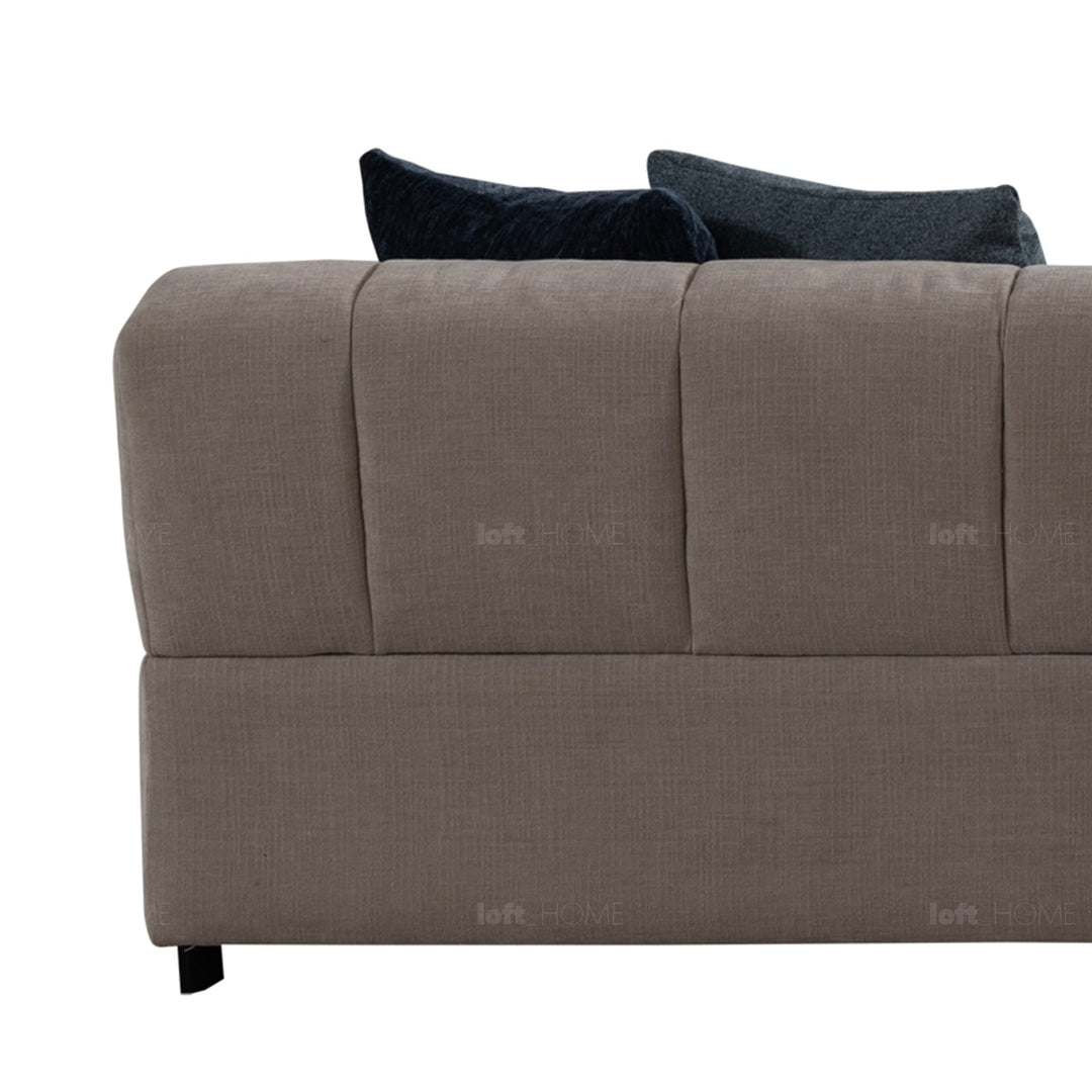 Minimalist mixed weave fabric l shape sectional sofa luna 3+l with context.