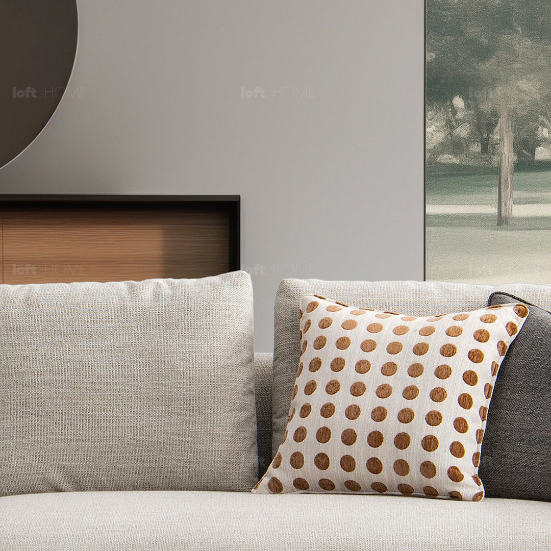Minimalist mixed weave fabric l shape sectional sofa refuge 4+l conceptual design.