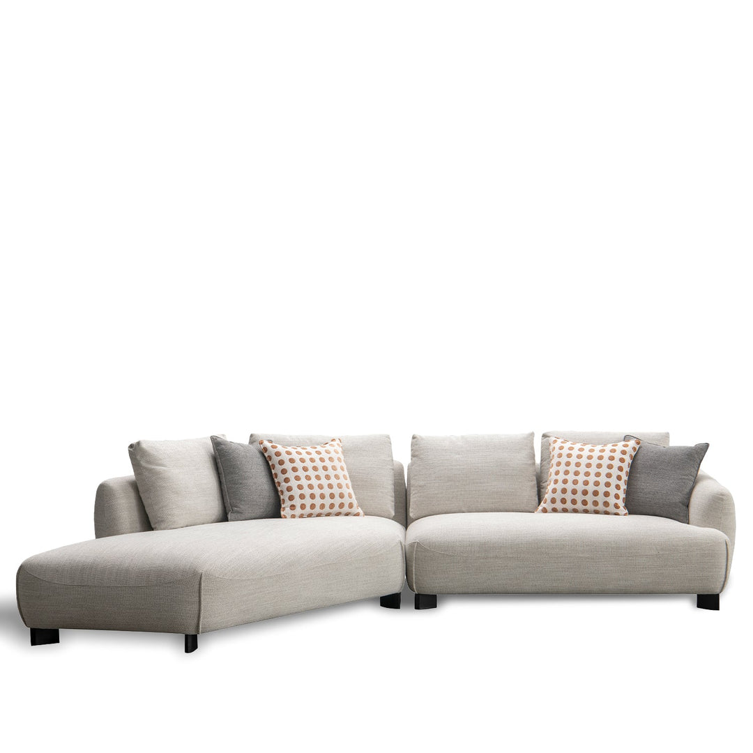 Minimalist mixed weave fabric l shape sectional sofa refuge 4+l detail 1.
