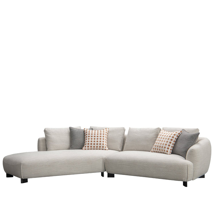 Minimalist mixed weave fabric l shape sectional sofa refuge 4+l situational feels.