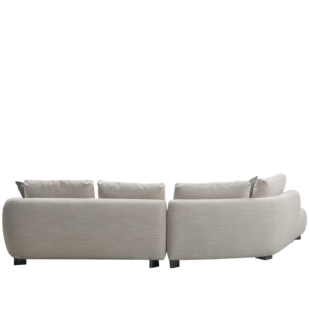 Minimalist mixed weave fabric l shape sectional sofa refuge 4+l layered structure.