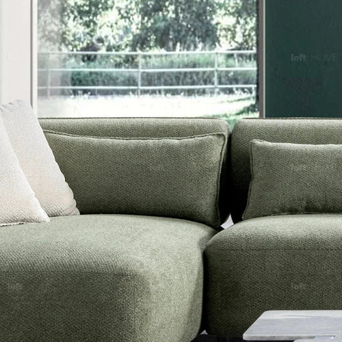 Modern Mixed Weave Fabric L Shape Sectional Sofa PLUSH 3+L Good to Know Preview-1