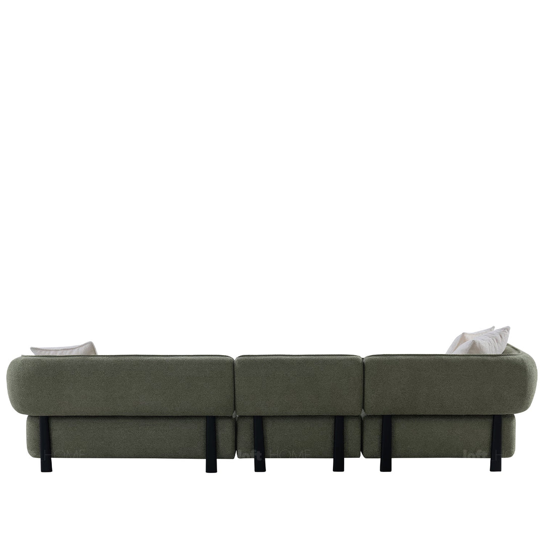 Minimalist mixed weave fabric l shpe sectional sofa plush 3+l detail 2.