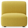 Modern Mixed Weave Fabric Modular Armless 1 Seater Sofa PETALS