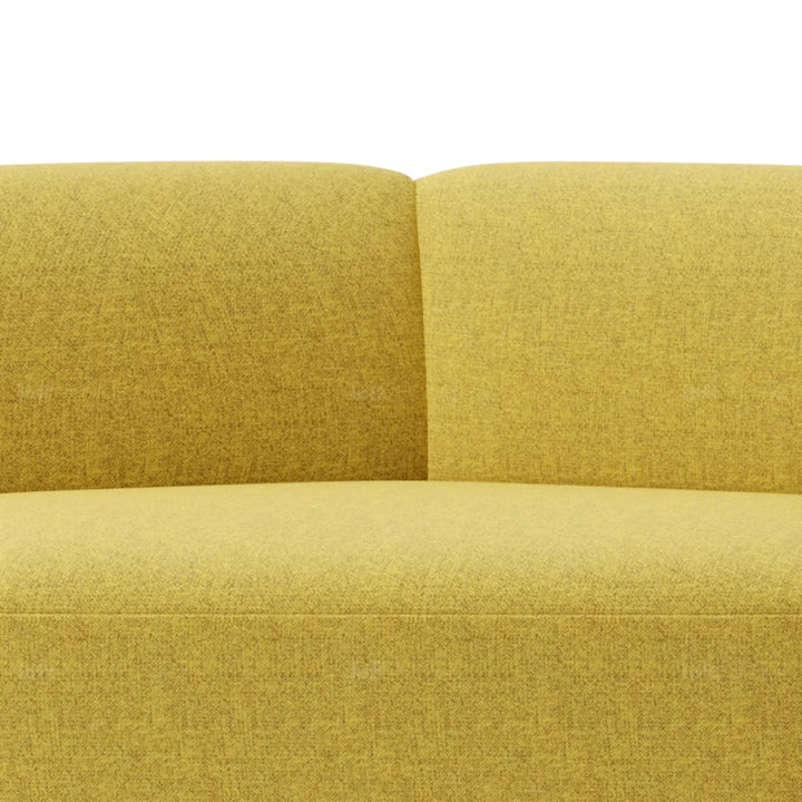 Minimalist mixed weave fabric modular armless 2 seater sofa petals conceptual design.