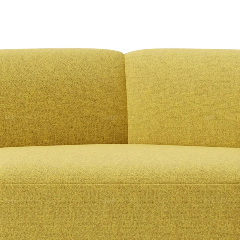 Modern mixed weave fabric modular armless 2 seater sofa petals conceptual design.