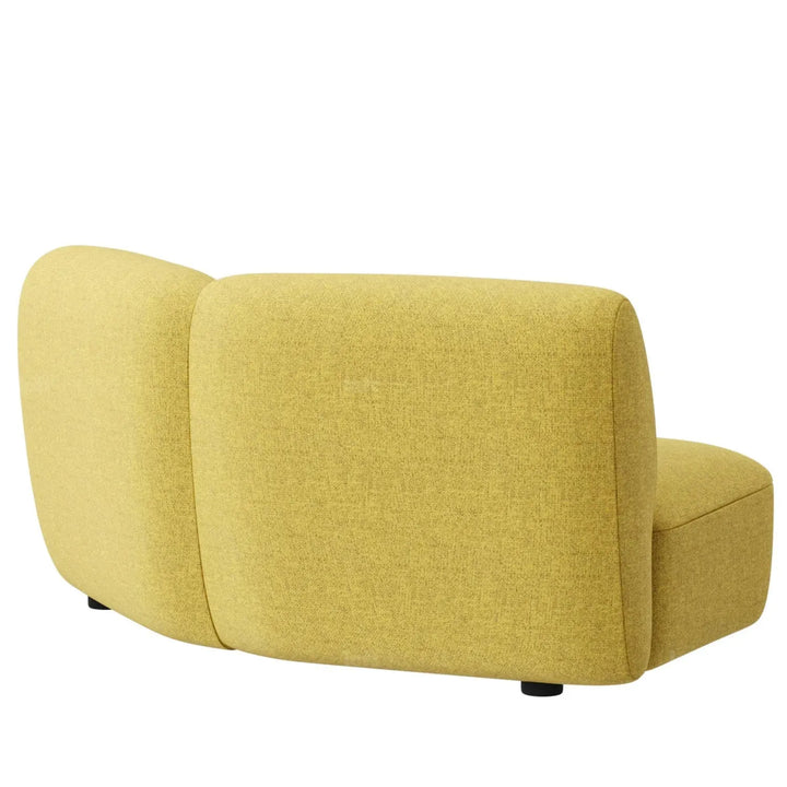 Minimalist mixed weave fabric modular armless 2 seater sofa petals detail 3.