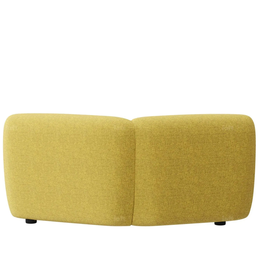 Minimalist mixed weave fabric modular armless 2 seater sofa petals detail 4.