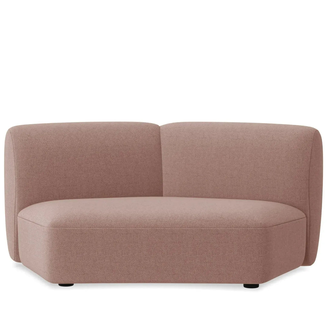 Minimalist mixed weave fabric modular armless 2 seater sofa petals detail 6.