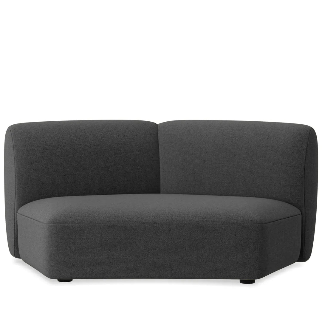 Minimalist mixed weave fabric modular armless 2 seater sofa petals detail 8.