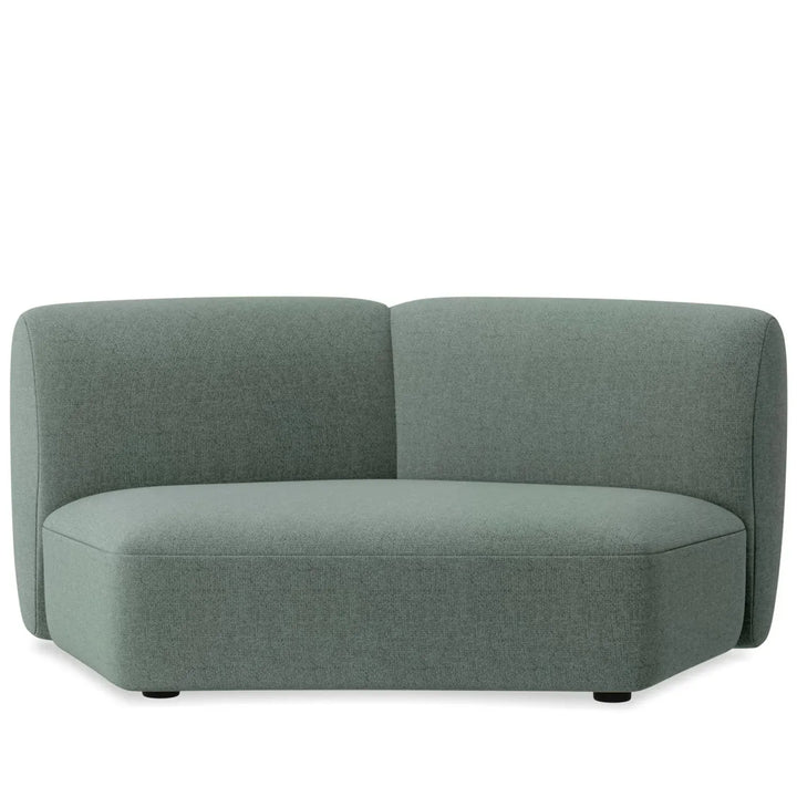 Minimalist mixed weave fabric modular armless 2 seater sofa petals detail 9.