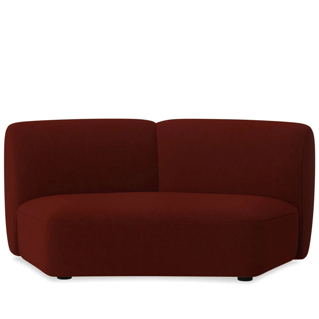 Minimalist mixed weave fabric modular armless 2 seater sofa petals detail 11.