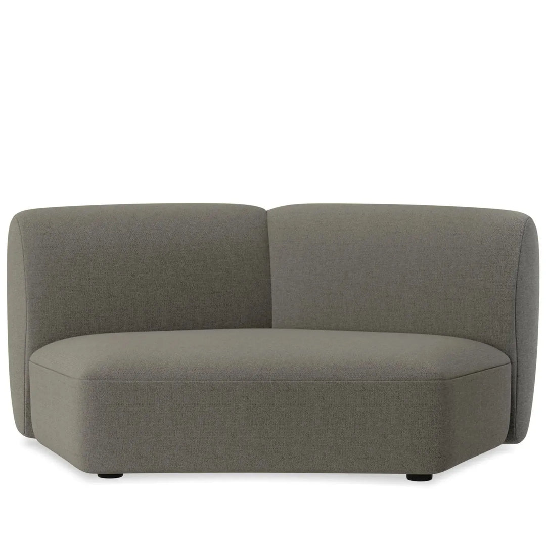 Minimalist mixed weave fabric modular armless 2 seater sofa petals detail 12.