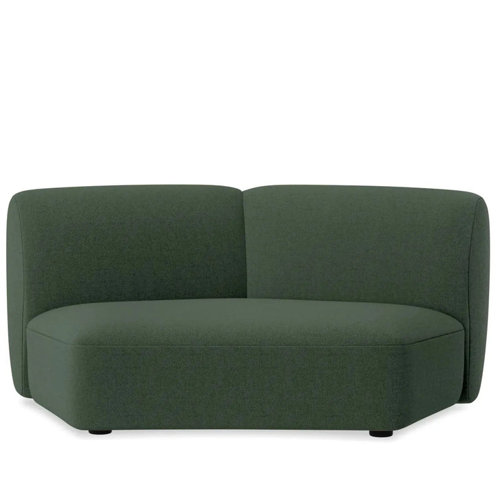 Minimalist mixed weave fabric modular armless 2 seater sofa petals detail 13.